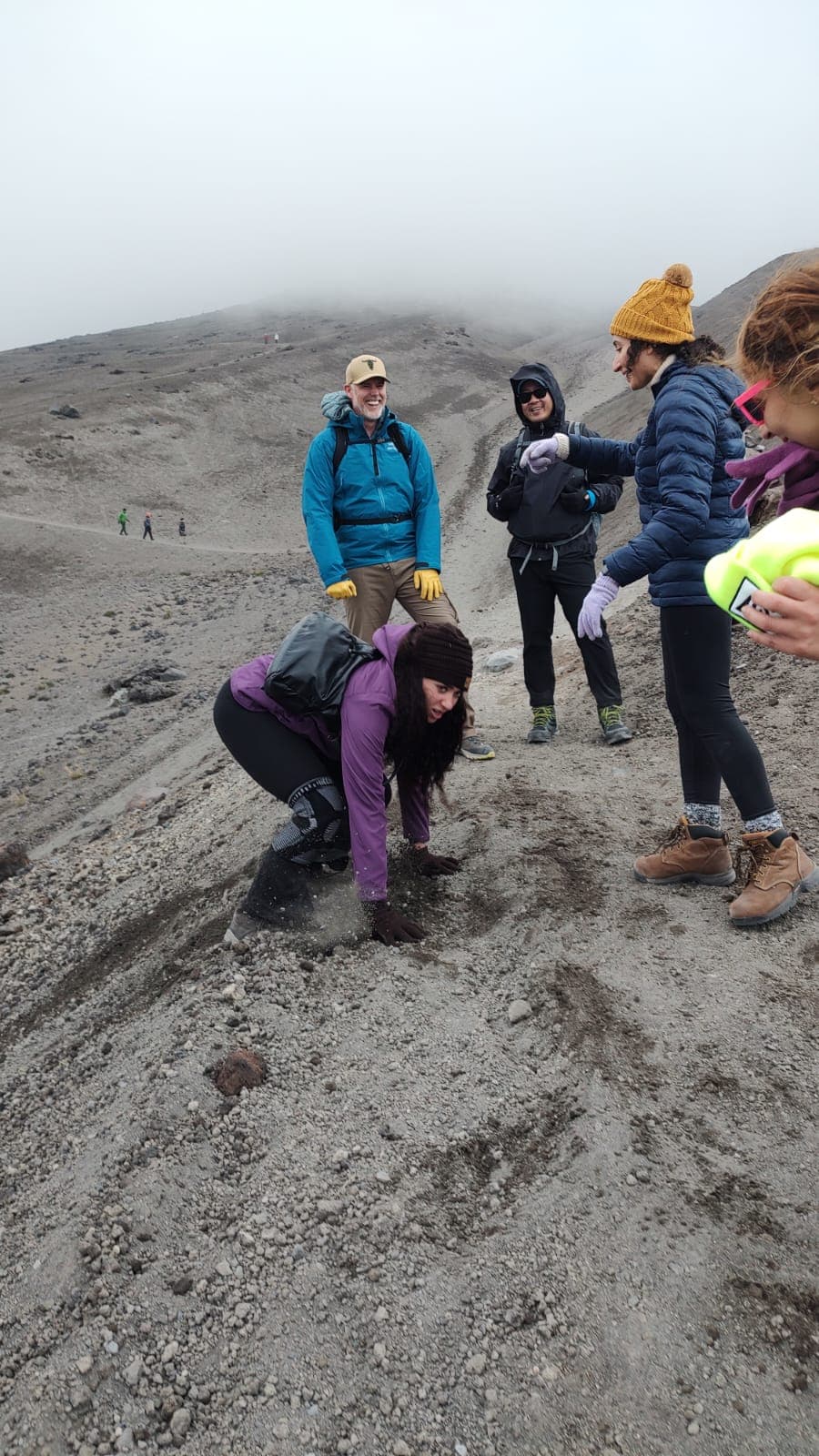 Hiking a volcano